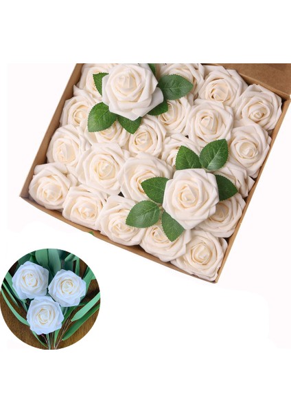 Roqueen 25'li Yapay Çiçek Paketi Güller Dekoratif Çiçekler Sahte Güller Köpük (Yurt Dışından) fiyatları