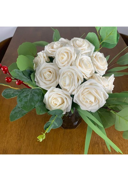 Roqueen 25'li Yapay Çiçek Paketi Güller Dekoratif Çiçekler Sahte Güller Köpük (Yurt Dışından) indirimleri