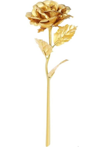 Auelife 24K Altın Gül Uzun Kök Altın Folyo Yapay Gül Çiçek Ma Için (Yurt Dışından)