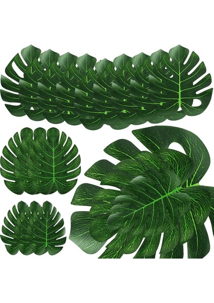 36'lı Paket Yapay Palmiye Yaprakları Orman Dekorasyonu Monstera Yaprakları 3 Boyutlu Trop (Yurt Dışından)