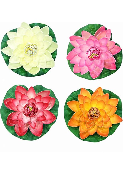 Esinti Parçası Havuz Için 7 Inç Yapay Yüzen Köpük Lotus Çiçekleri, Realis (Yurt Dışından)