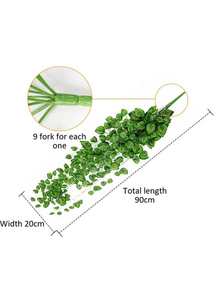 Yapay Bitki Sarmaşık Çelenk Asma 2 Adet (Dereotu Yeşili) (Yurt Dışından) fiyatları