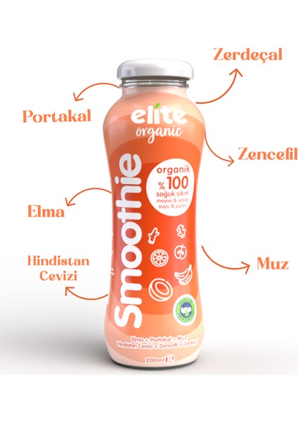 Organik %100 Smoothıe Turuncu 200 Ml