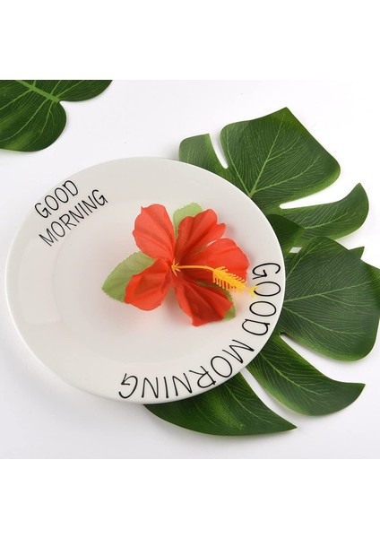 60 Adet Tropikal Palmiye Yaprağı ve Hibiskus Çiçeği (Yurt Dışından) fırsatları