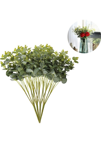 4 Pcs Yapay Okaliptüs Yaprakları Buketleri Sahte Okaliptüs Yaprağı (Yurt Dışından) fiyatları