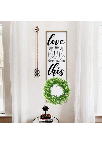 Plastik Yeşil Yaprak Çelenk - 16" Yapay Lavanta Çelenk (Yurt Dışından) fırsatları