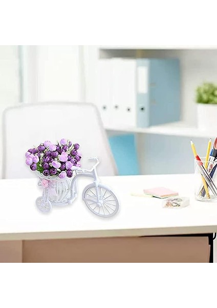 Esinti Bisiklet Yapay Çiçek Üç Tekerlekli Bisiklet Ekici Bahçe Dekorasyon Rattan Vazo Sepeti (Yurt Dışından) fırsatları