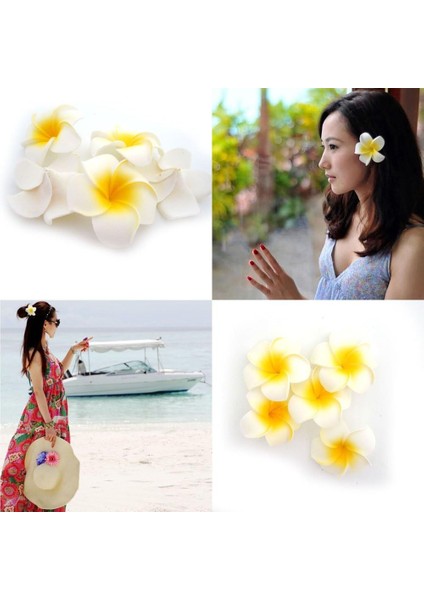 Esinti 100 Adet Beyaz Köpük Hawai Frangipani Yapay Plumeria Yaprakları (Yurt Dışından) indirimleri