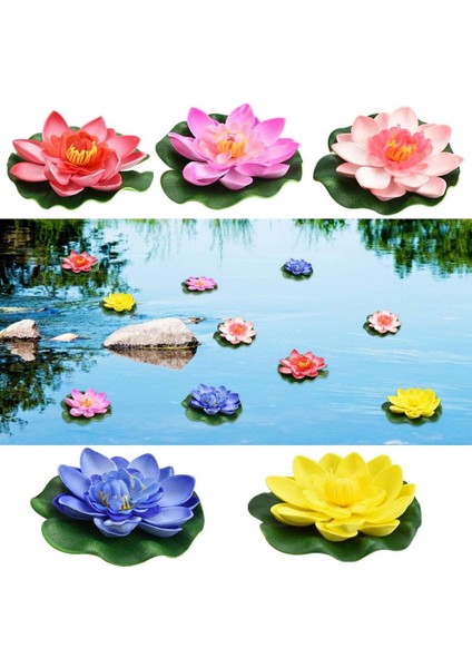 Esinti Parçası Yapay Nilüferler, Nilüferler, Yüzen Nilüfer Bitkileri, Gölet, Pembe, (Yurt Dışından)