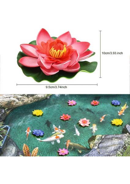 Esinti Parçası Yapay Nilüferler, Nilüferler, Yüzen Nilüfer Bitkileri, Gölet, Pembe, (Yurt Dışından) fiyatları