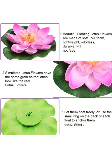 Esinti Parçası Yapay Nilüferler, Nilüferler, Yüzen Nilüfer Bitkileri, Gölet, Pembe, (Yurt Dışından) modelleri