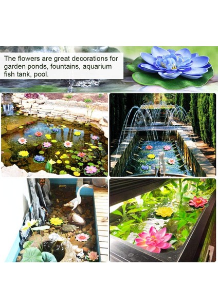 Esinti Parçası Yapay Nilüferler, Nilüferler, Yüzen Nilüfer Bitkileri, Gölet, Pembe, (Yurt Dışından) indirimleri
