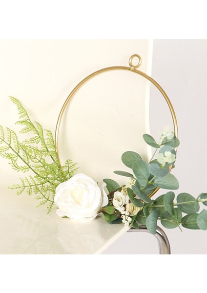 Boys Yapay Çiçek Asılı Dekorasyon Yuvarlak Metal Halka Duvar Çelengi (Yurt Dışından) fırsatları