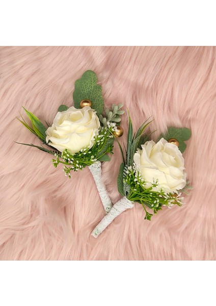 Damat ve En Iyi Erkek Takım Elbise Dekorasyonu Için Masterr Piece Düğün Yaka Çiceği (Yurt Dışından) fırsatları