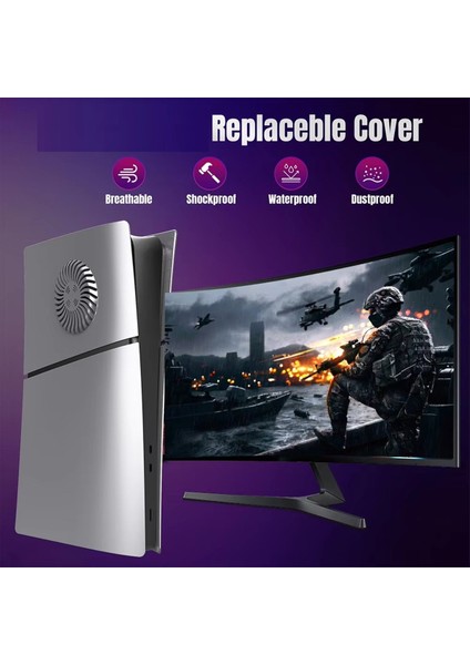 Ps5 Slim Playstation 5 Slim Dijital Konsolu Için Soğutma Havalandırma ile Kapak Plakaları Sert Kabuk Tozu Koruyucu Kabuk (Yurt Dışından) fiyatları