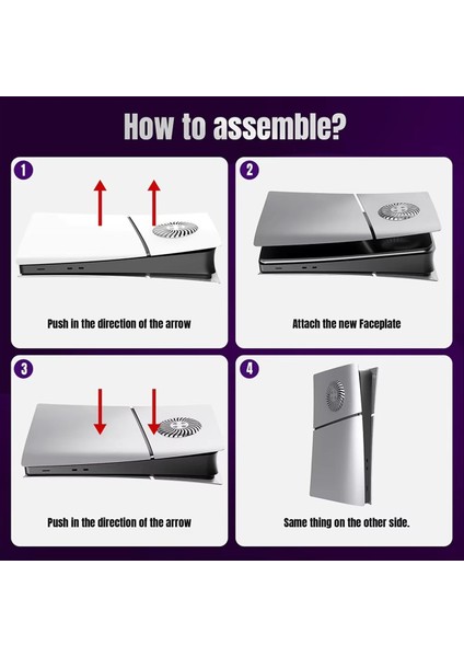 Ps5 Slim Playstation 5 Slim Dijital Konsolu Için Soğutma Havalandırma ile Kapak Plakaları Sert Kabuk Tozu Koruyucu Kabuk (Yurt Dışından) fırsatları