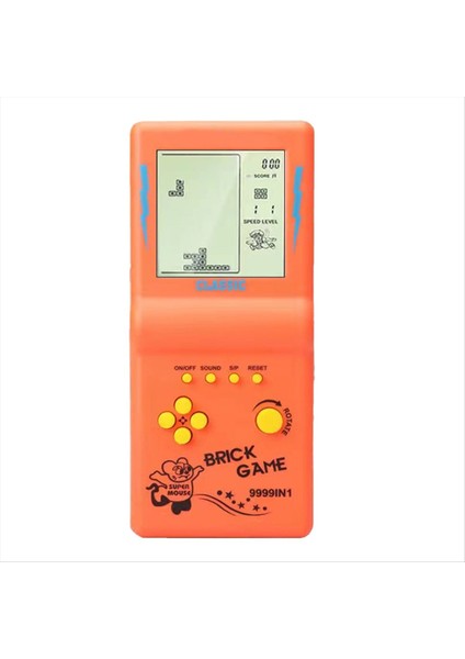 Nostaljik Cep Oyunu Klasik Retro El Oyunları Tetris Konsolu Için Çocuk Makinesi Çocuk Bulmaca Oyuncaklar Turuncu (Yurt Dışından)