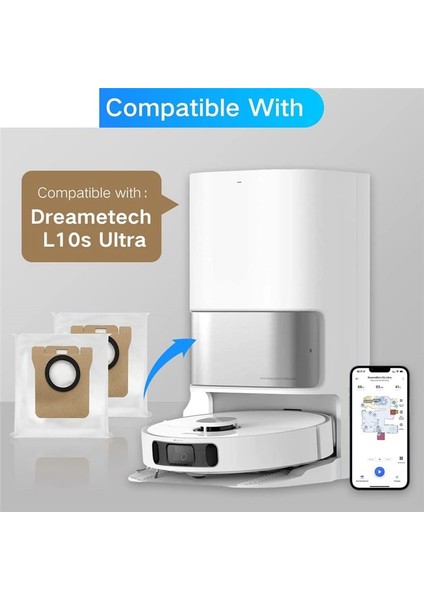 9pcs Toz Torbaları Xiaomi Dreame L10S Ultra Robot Vakum Aksesuarları Parçaları Toz Çantaları (Yurt Dışından) fiyatları