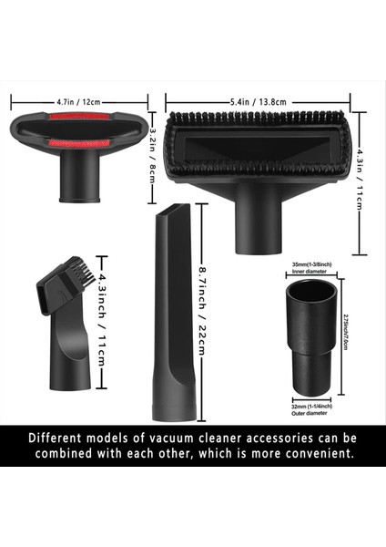 8pcs Evrensel Vakum Tıklatma Kiti Islak Kuru Plastik Vakum Hortum Adaptörü 1-1/4inch Vakum Süpürgeleri Aksesuarlar (Yurt Dışından) modelleri