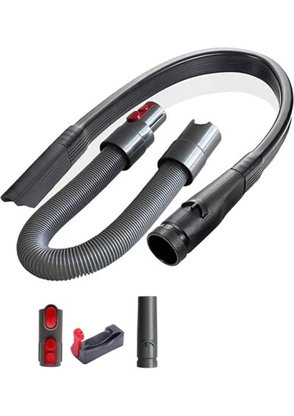 Dyson V7 V8 V8 V8 V10 V11 V15 Için Hortum Aksesuarları, Esnek Crevice Nozul Adaptör Hortum Kiti Temizleme Köşeleri ve Alanı (Yurt Dışından)