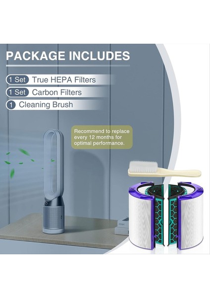 Dyson HP04 TP04 DP04 TP05 DP05 360 ° Saf Serin Fan Hepa Filtresi ve Aktif Karbon Filtresi Için Değiştirme Hepa Filtresi (Yurt Dışından) indirimleri