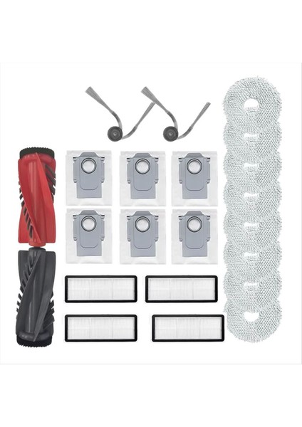 Roborock Qrevo Curv /P20 Pro Vakum Parçaları Için Aksesuarlar Ana Silindir Yan Fırça Hepa Filtre Mop Bez Toz Çantası (Yurt Dışından)