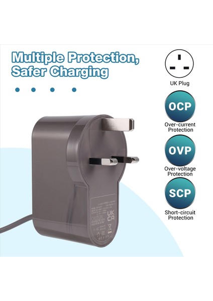 Dyson DC30/DC31/DC34/DC35/DC44/DC45/DC56 Için Güç Şarj Cihazı Adaptörü, Vakum Süpürge Parçaları, Ingiltere Fiş (Yurt Dışından) fırsatları