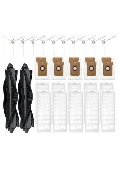 Viomi Alpha 3 Pro / VXVC26 Robot Vacum Seğreter Satırlı Fırch Hepa Filtre Toz Çantası Aksesuarları Yedek Yedek (Yurt Dışından)