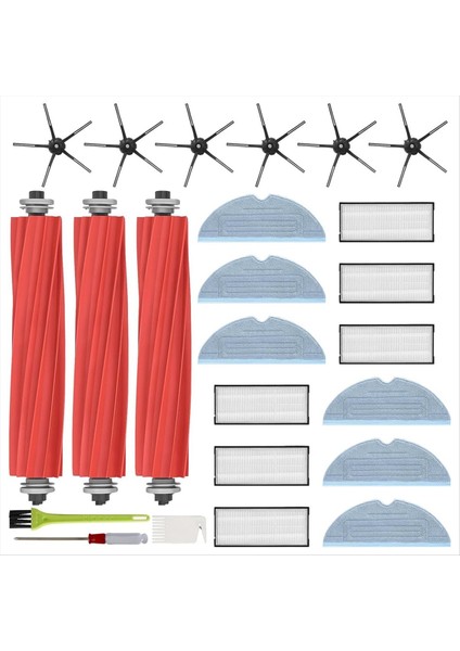 Roborock S7 S7 S7 S7 Maxv Ultra S7 Pro Ultra S7 Max Ultra S7 Plus Vakum Ana Yan Fırçalar Hepa Filtre Mop Bez Toz Torbaları (Yurt Dışından)