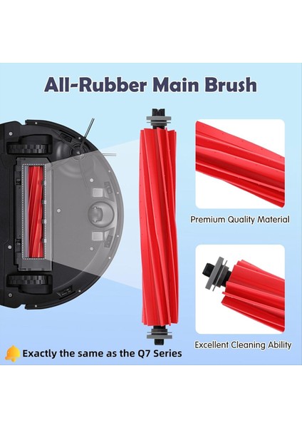 Roborock Q7 / Q7+ / Q7 Max / Q7 Max+ Robot Vakum Ana Yan Fırça Hepa Filtre Mop Bez Torbaları Aksesuarları (Yurt Dışından) indirimleri
