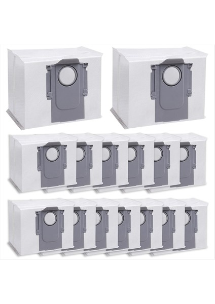 Roborock S8+ / S8 Pro Ultra / S7 Maxv Ultra / S7 Pro Ultra / Q7+ / Q7 Max+ / Q5+ Vakum Süpürge Torbaları Için 15 Pcs Toz Torbaları (Yurt Dışından)