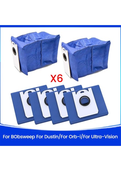 6pcs Vakum Toz Torbaları Bobsweep Için Dustin Için/orb-I/ultra Vision Robot Vakum Süpürge Parçaları Toz Çantası (Yurt Dışından)