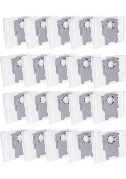 Roborock S8+ / S8 Pro Ultra / S7 Maxv Ultra / Q5 / Q5+ / Q7+ / Q7 Max+ Çöp Torbası Vakum Süpürge Aksesuarları Için 20 Pcs (Yurt Dışından)