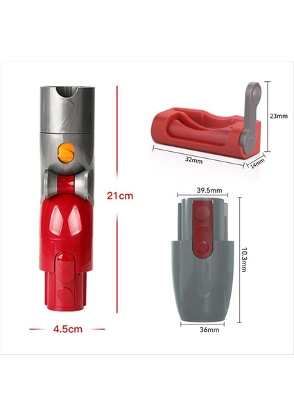 Dyson V7 V8 V10 V11 Hızlı Serbest Bırakma Aracı Üst Adaptör 967762-01 Vakum Ekleri Tetik Kilidi ve Alt Adaptör (Yurt Dışından) indirimleri