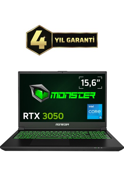 Abra A5 V21.5.7 Intel Core I5 12450H 8 GB 500GB SSD Rtx 3050 Windows 15,6" 144 Hz Oyun Bilgisayarı