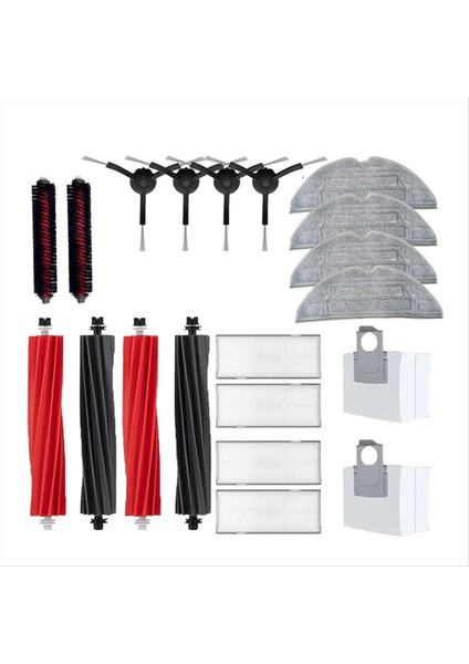 Roborock Için Aksesuarlar S8 Pro Ultra Robot Vakum Yedek Parçalar Ana Yan Fırçalar Mop Bezleri Hepa Filtreleri Toz Çantaları, A (Yurt Dışından)