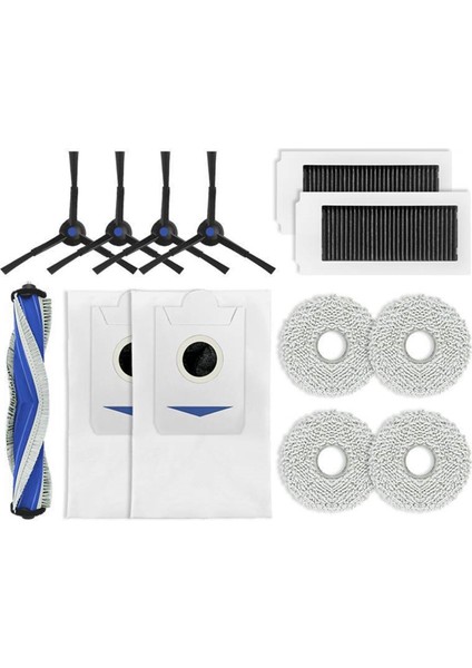 Ecovacs Için X5 Pro Supping Robot Aksesuarları Toz Torbası Mop Sarf Malzemeleri Yan Rulo Fırça Filtre Elemanları Yan Fırça B (Yurt Dışından)