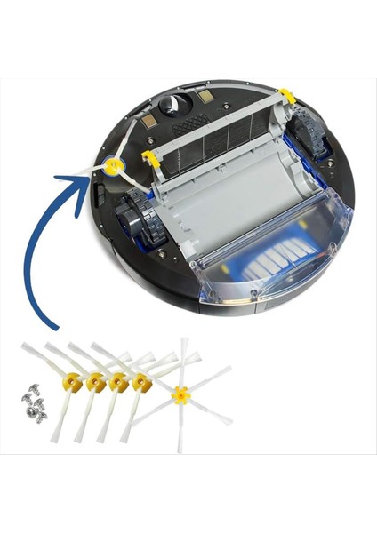 Irobot Roomba Serisi 600 605, 606, 610, 615, 616, 620 Robot Vakum Temizleyici Mian Yan Fırça Hepa Filtre Yedek Parçaları (Yurt Dışından) fiyatları