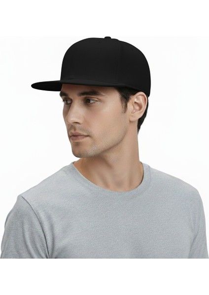 Hip Hop Snapback Cap Modern Siyah Şapka Logosuz indirimleri