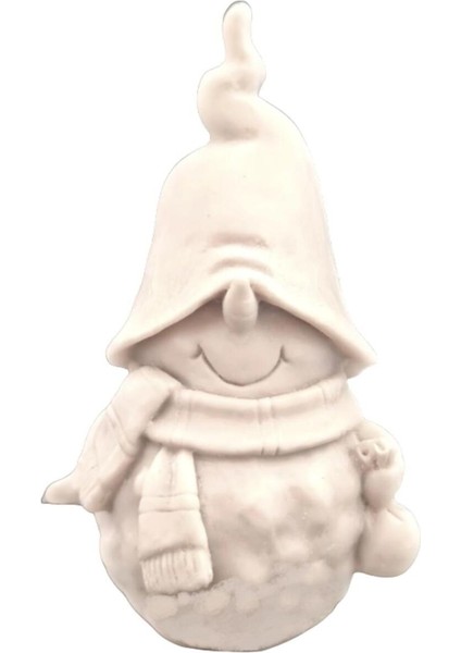 Beyaz Kardan Adam Figür, Sevimli ve Şık Dekoratif Figür, Evinize Neşe Katacak