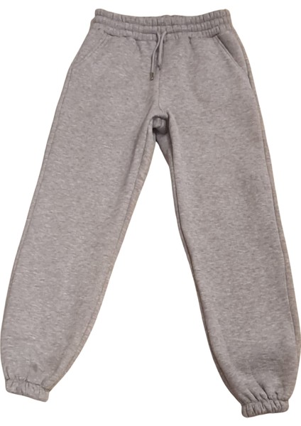 Unisex Gri Lastik Paça Pamuklu Eşofman Altı 3 Iplik fiyatları