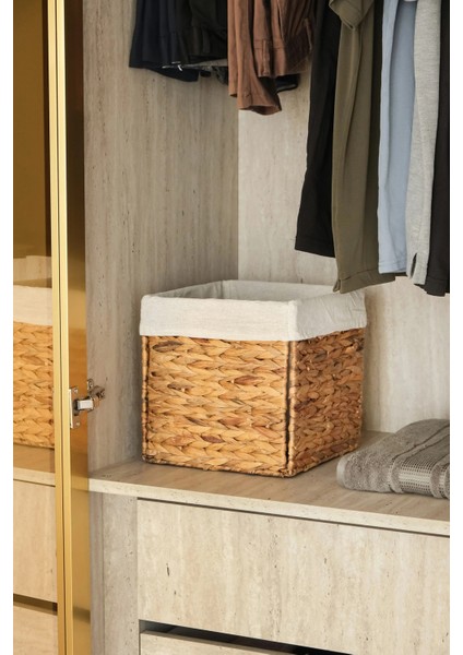 Allegra - Hasır Iç Korumalı Katlanır Kulplu Çok Amaçlı, Organizer, Düzenleyici Sepet 25X25 modelleri