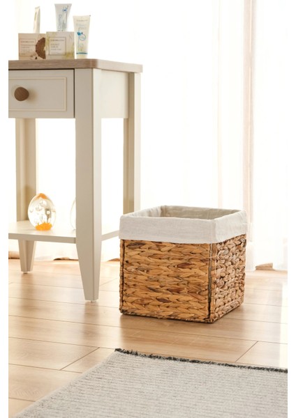 Allegra - Hasır Iç Korumalı Katlanır Kulplu Çok Amaçlı, Organizer, Düzenleyici Sepet 25X25 indirimleri