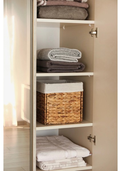 Allegra - Hasır Iç Korumalı Katlanır Kulplu Çok Amaçlı, Organizer, Düzenleyici Sepet 25X25 fırsatları