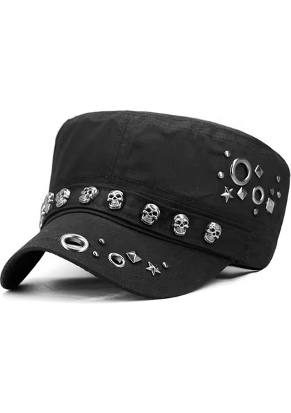 Hip Hop Beyzbol Kapaklar Kafatası Perçinler Punk Erkekler Kadınlar Için (Yurt Dışından)
