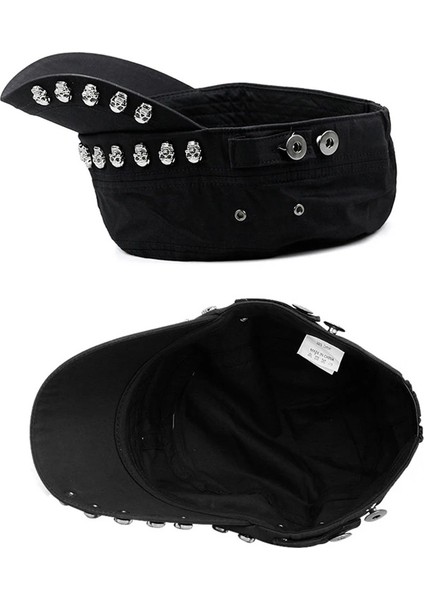 Hip Hop Beyzbol Kapaklar Kafatası Perçinler Punk Erkekler Kadınlar Için (Yurt Dışından) modelleri