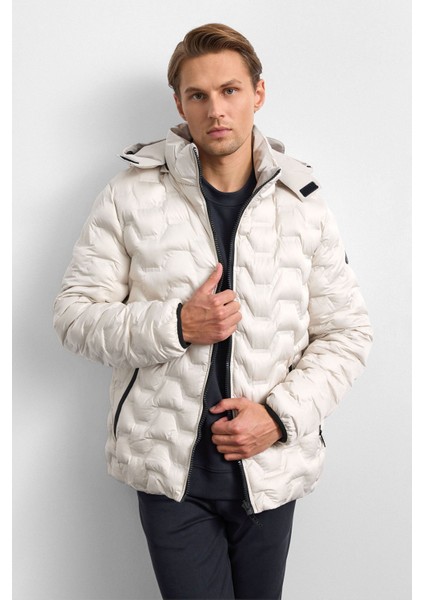 Taş Rengi Smart Fit Çift Taraflı Kapüşonlu Mont fiyatları