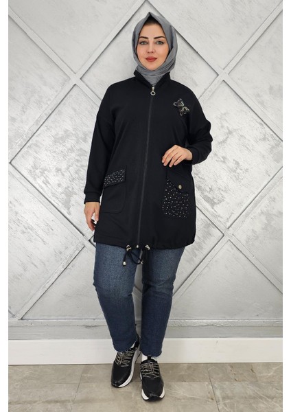 Kadın Dikme ve Taş Detaylı Tesettür Giy Çık modelleri