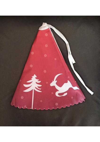 Yılbaşı Ağacı Eteği Geyikli Çam Ağacı Süsleme Kapağı, Renkli ve Şık Tasarım