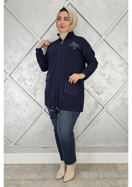 Kadın Dikme ve Taş Detaylı Tesettür Giy Çık modelleri
